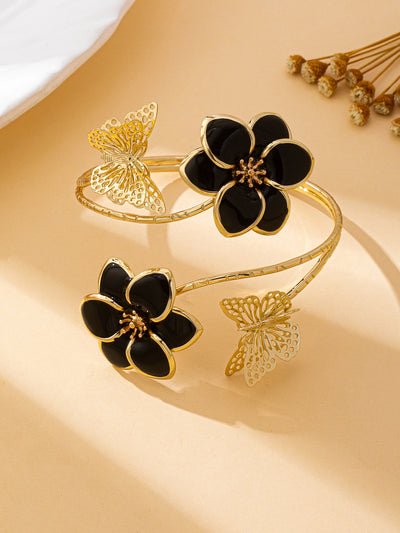 Brazalete Elegante de Flores y Mariposas para Mujer - Image 5