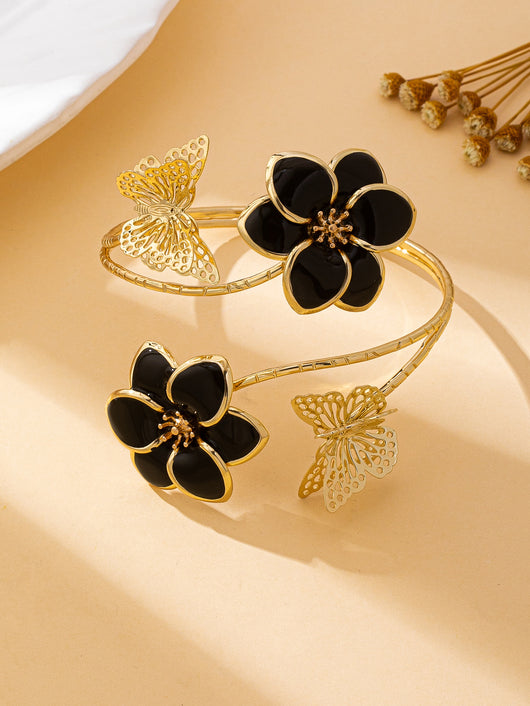 Brazalete Elegante de Flores y Mariposas para Mujer - Image 5