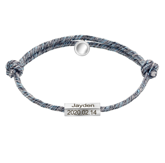 Pulsera de Pareja Personalizada con Imán - Acero Inoxidable Promesa de Amor Eterno - Image 6