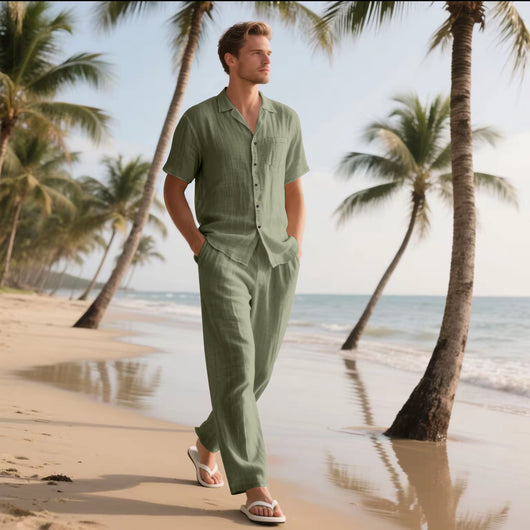 Conjunto de Playa: Polo Casual con Botones y Shorts Cómodos - Image 10