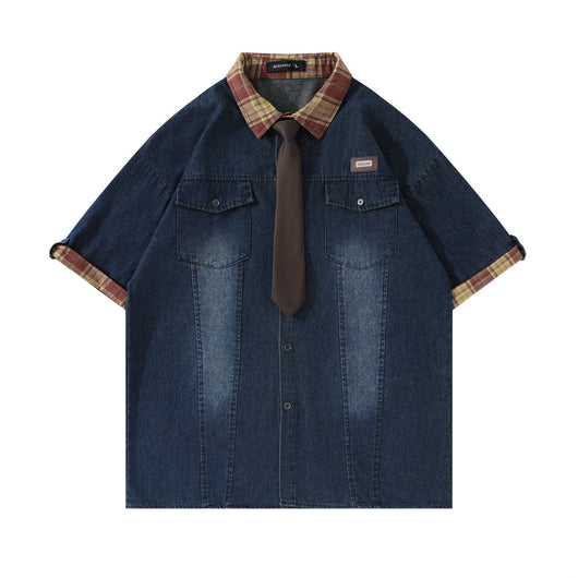Camisa Denim Suelta Verano para Hombre - Image 7