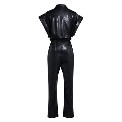 Jumpsuit de PU con Cintura Ajustada - Image 2