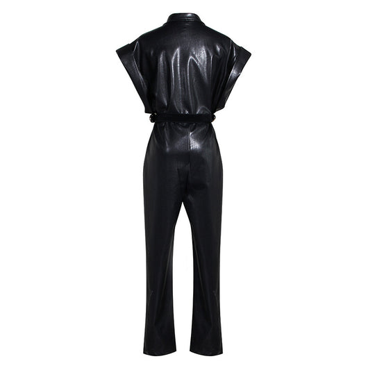 Jumpsuit de PU con Cintura Ajustada - Image 2