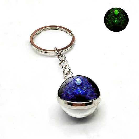 Llavero de Esfera de Cristal Luminoso con Zodiaco - Image 11