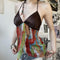 Vestido Vintage Sensual con Espalda Descubierta y Detalles de Cuentas
