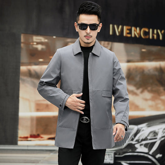 Gabardina Clásica para Hombre Lapel - Image 4