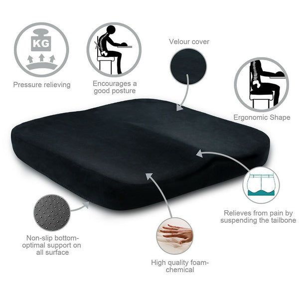 Cojín Ergonómico de Espuma Viscoelástica con Rebote Lento