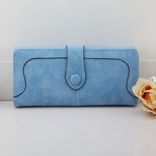Billetera Larga Retro Coreana para Mujer con Costura Mate - Image 6