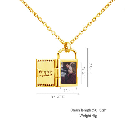 Dije Candado Personalizador con Foto y Letras de Colores - Image 7