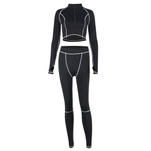 Conjunto de Yoga y Fitness de Manga Larga con Estilo - Image 28
