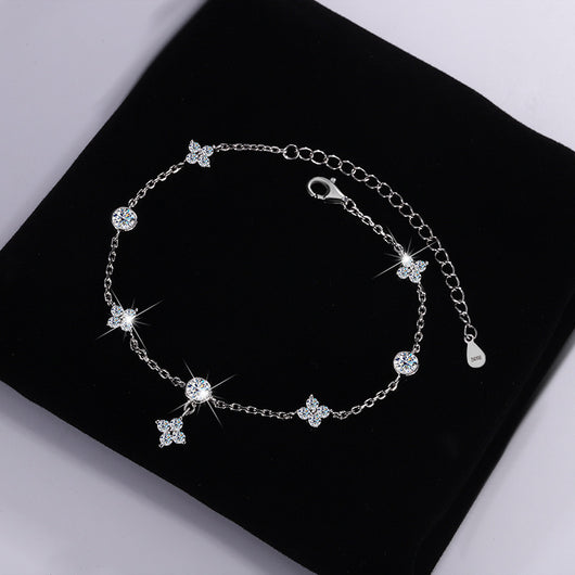 Pulsera de Moissanita Platinada en Plata 925 - Image 2