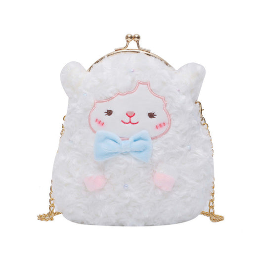 Bolsa Bandolera Peluche Oveja Linda con Cadena - Image 6