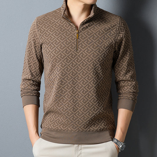Camisa Casual con Cuello de Solapa y Cierre de Cremallera para Hombre - Image 7