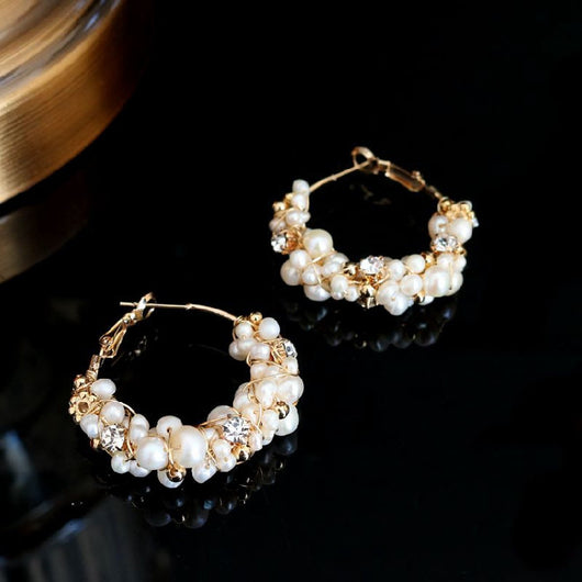 Aretes de Perla Acuática con Temperamento Femenino - Image 2