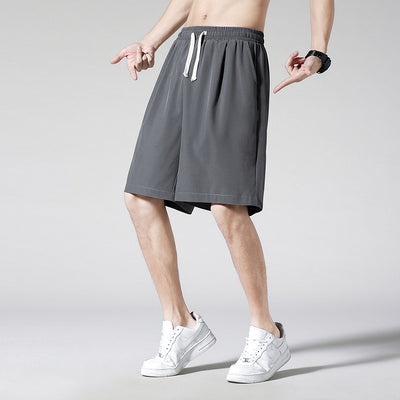 Pantalones Cortos de Seda de Hielo para Jóvenes - Color Sólido para Playa - Image 7