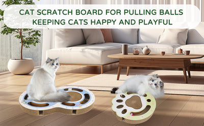 Rascador Circular de Cartón para Gatos con Pista de Bolas - Image 14