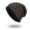 Gorro de Lana Tejida con Terciopelo - Contraste de Colores