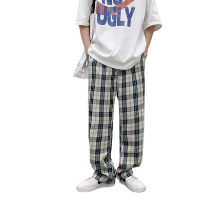 Pantalones de Cuadros Casuales Holgados para Hombre - Image 4