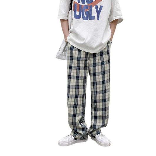 Pantalones de Cuadros Casuales Holgados para Hombre - Image 4