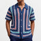 Cardigan Hueco de Manga Corta para Hombre - Tejido Soluble en Agua