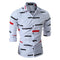 Camisa Estampada Geométrica Primavera para Hombre - Diseño Moderno