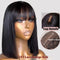 Peluca Frontal de Encaje con Cabello Humano Real Bobo