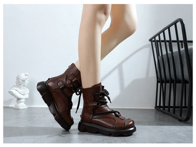 Botas Plataforma de Cuero Genuino - Estilo y Comodidad - Image 11