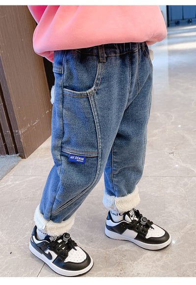 Jeans Infantiles Gruesos de Terciopelo para Niños y Niñas - Image 2
