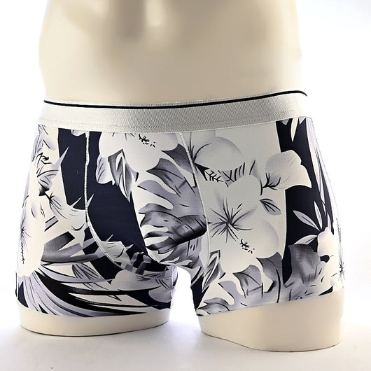 Boxers Hombre Estampado Floral Seda de Hielo Cintura Media Transpirables - Image 48