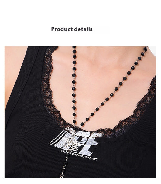 Camisola Negra de Encaje con Cuello U - Top Slim Ajustado para Mujer - Image 26