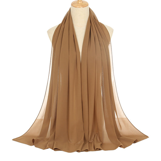 Pañuelo Rectangular de Chiffón Perla para Mujer - Colores Sólidos - Image 2