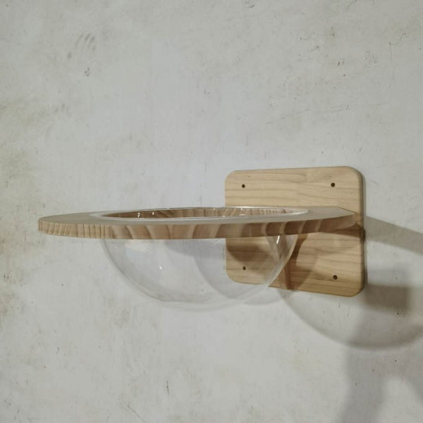 Arenero Felino Montado en Pared de Madera