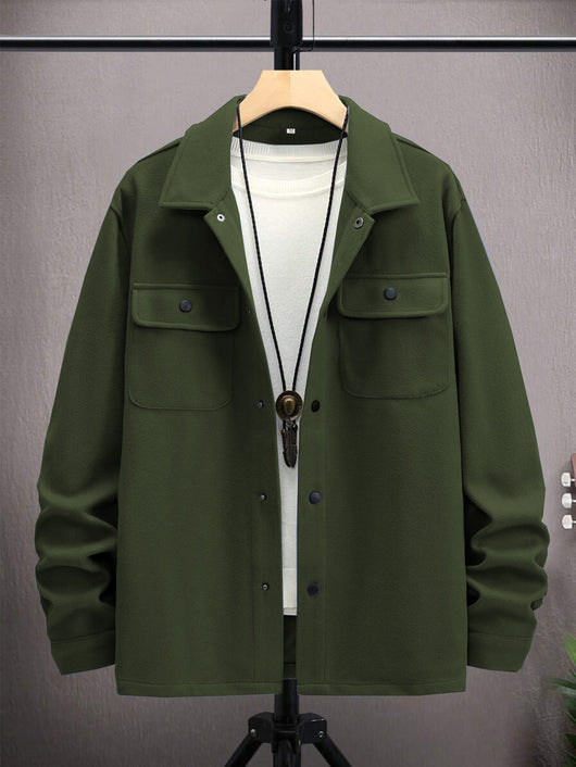 Abrigo Elegante para Hombre con Botones y Bolsillos de Solapa - Image 22