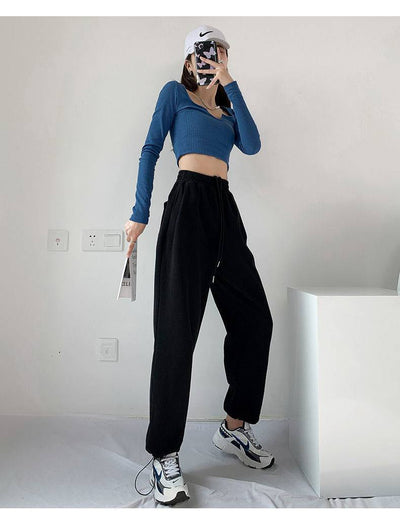 Pantalones Anchos de Cintura Alta Cómodos para Primavera y Otoño - Image 11
