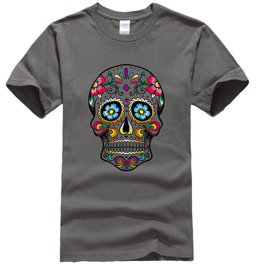 Camiseta Casual Estampado Calavera Manga Corta - Image 9