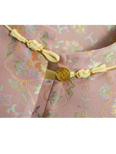 Chaleco Primavera Estilo Chino con Diseño de Peonía en Brocado - Image 10
