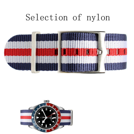 Correa Nylon Biwan Flor Roja Escudo Negro Serie Bronce 22mm para Hombre - Image 15