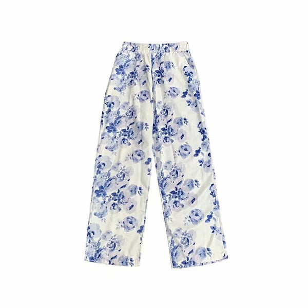 Pantalones Anchos Tie-dye Floral para Mujer - Cómodos y Desenfadados