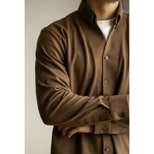 Camisa Casual de Cuello Vuelto Manga Larga para Hombre - Diseño Cálido y Versátil - Image 6