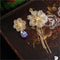 Niche Design Sense Handmade Camellia Resin Earrings D