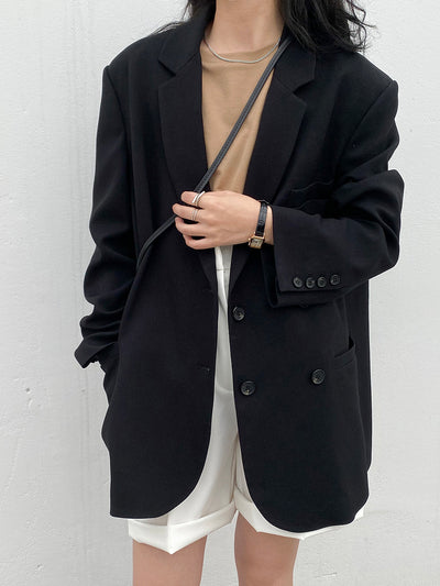 Blazer Blanco Oversize Doble Botonadura para Mujer - Largo Medio - Image 7