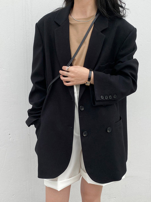Blazer Blanco Oversize Doble Botonadura para Mujer - Largo Medio - Image 7