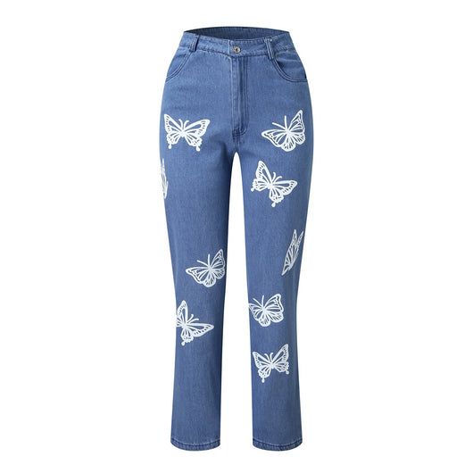Pantalones Anchos Flor Mariposa para Mujer - Image 3
