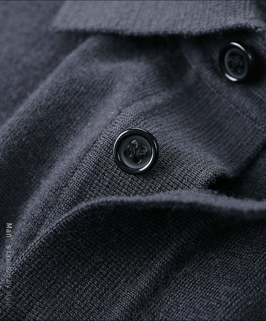 Polo de Lana Fina Merino para Hombre - Camisa de Manga Larga Elegante - Image 14