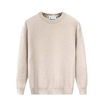 Suéter Tejido Liso en Tono Damasco para Hombre - Image 5