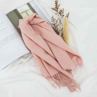 Bufanda de Lana Premium Gruesa para Invierno - Colores Sólidos Versátiles - Image 18