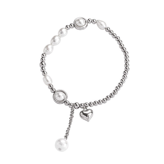 Pulsera de Plata S925 con Perla y Corazón - Elegancia y Temperamento - Image 13