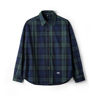 Camisa a Cuadros Azul Verdoso Retro para Hombre - Image 12