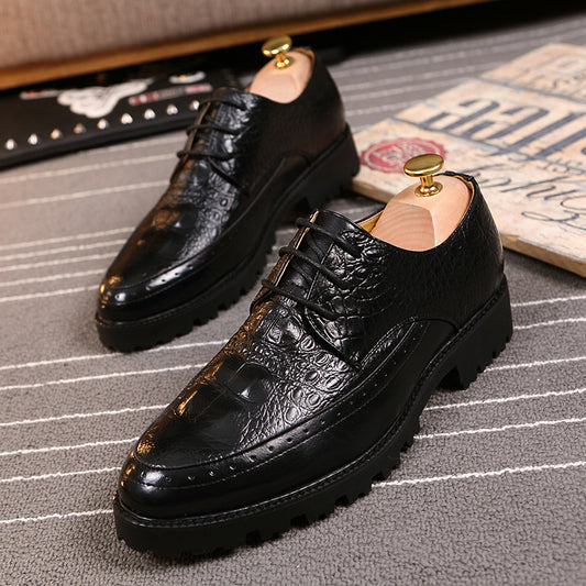 Zapatos Casuales Elevadores de Altura Estilo Británico para Hombre