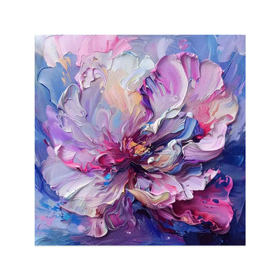 Cuadro Abstracto de Flores Púrpura Pintado a Mano - Lienzo para Decoración del Hogar - Image 9